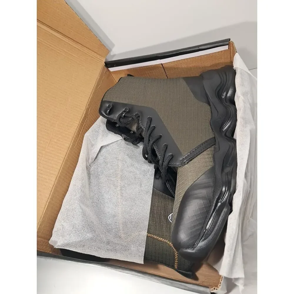 Men’s 8.5 Green Steel Toe Safety Work Boots Anti-Puncture High Top